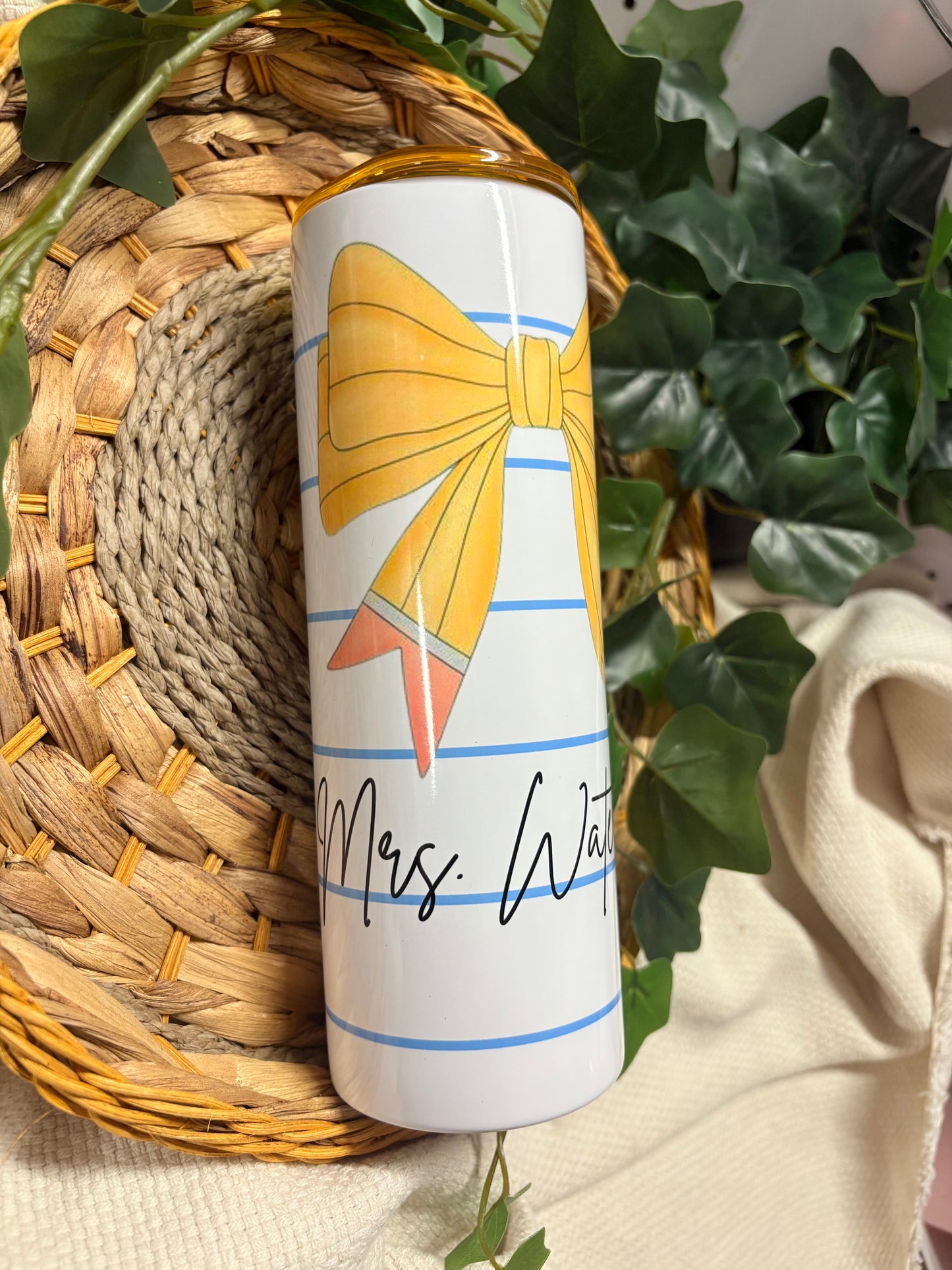 Pencil Bow Tumbler