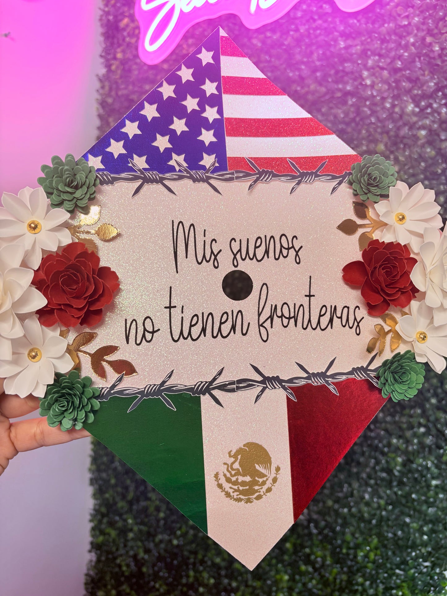 Sin Fronteras Grad Cap