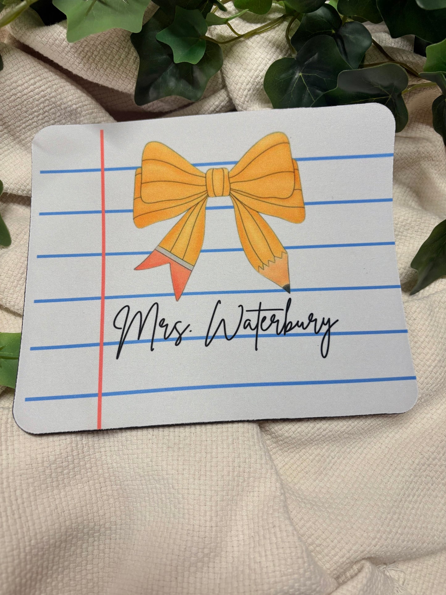 Pencil Bow Mouse Pad