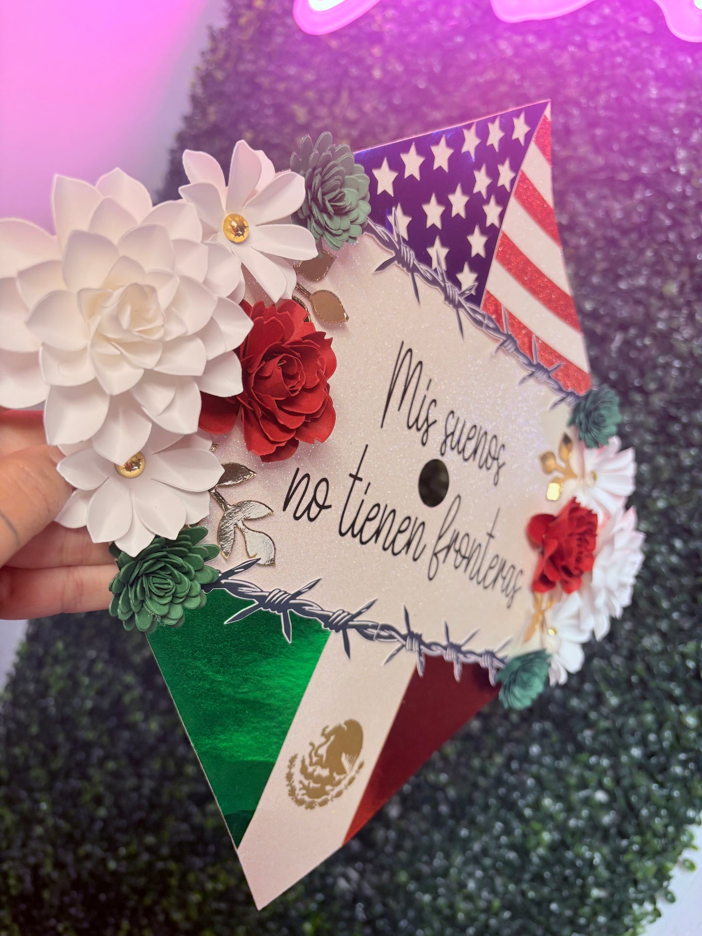 Sin Fronteras Grad Cap