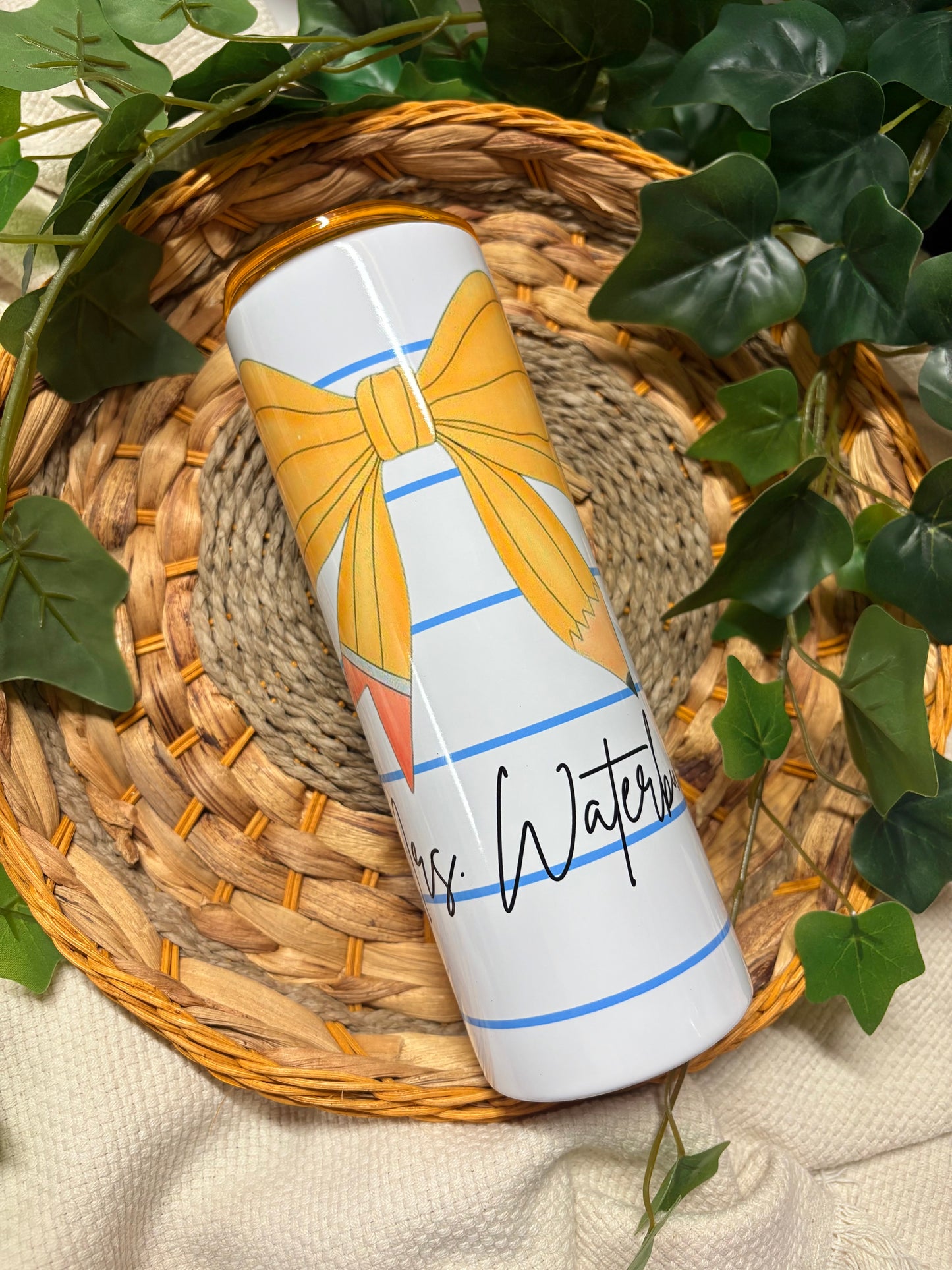 Pencil Bow Tumbler