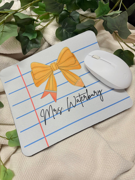 Pencil Bow Mouse Pad