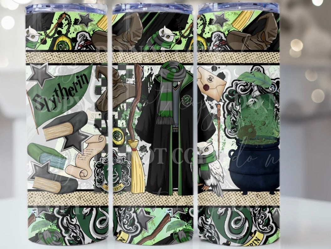 HP- Slytherin Tumbler