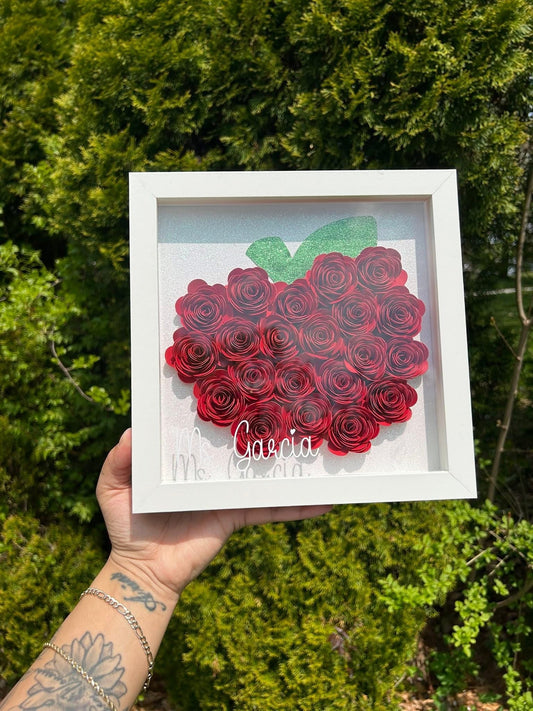 Teacher Apple Shadow Box
