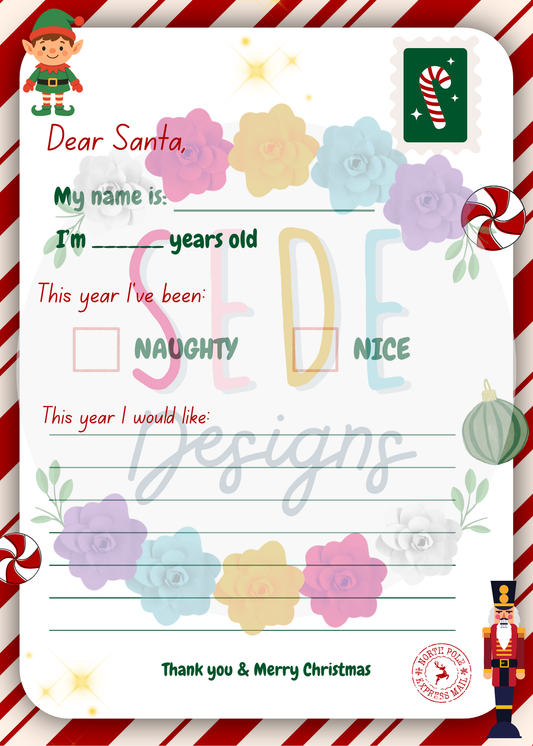 Boy Elf Santa Letter